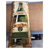 Vtg. Crystal Rock Beverage Sign