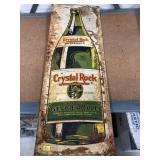 Vtg. Crystal Rock Beverage Sign