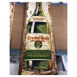 Vtg. Crystal Rock Beverage Sign