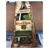 Vtg. Crystal Rock Beverage Sign