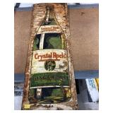Vtg. Crystal Rock Beverage Sign
