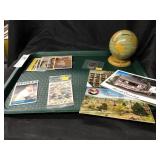 Vtg. Baseball Cards, Postcards, Dime Bank Globe