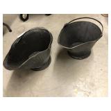 (2) Galvanized Ash Buckets