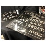 Doctor J.C. Jenkins Tin Doctors Signs