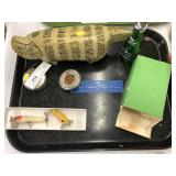Wooden Fishing Lures, Advertising Shakers, etc.