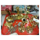 Brass Candlestick Holders, Candle Sconces,
