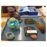 Oriental Jar, Cast Iron Cat, Bookends, Bottle