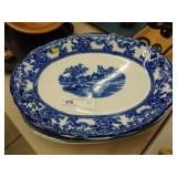 (2) Transferware Platters
