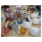 Hen on Nests, Vases, Paperweights