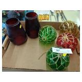 Contemporary Glass Fishing Floats & Dietz Lantern