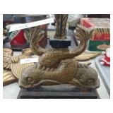 Early Oriental Coy Fish Doorstop