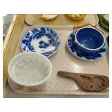 Ironstone Food Mold & Transferware Plates