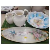 2 Wedgewood Pitchers, Limoge Plate, etc.