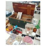 Wooden Tool Box, Vases, Cartoon Plates,