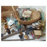 Vtg. Ice Skates, Avon Bottles, Mini Vases,