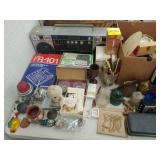 Bottles, Stoneware Pitcher, Clocks,