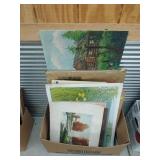 Box- Oil on Board/Canvas, Watercolors