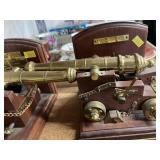 Brass Cannon Form Bookends