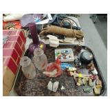 Art Glass Vase, Milk Bottles, Figurines, Marbles