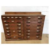 14-Drawer Late Country Store Hardware Cabinet