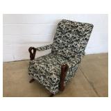 Upholstered Gooseneck Platform Rocker