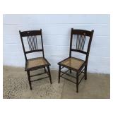(2) Cane Seat Side Chairs