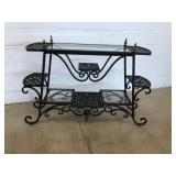 Metal Glass Top Stand