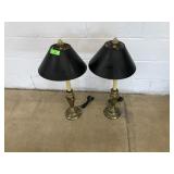 (2) Brass Table Lamps