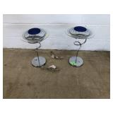(2) Chrome Mid Century Style Table Lights