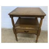 Oak 1-Drawer End Table