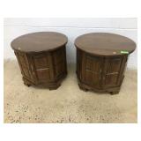 (2) Circular End Tables