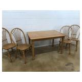 5 Pc. Oak Table & Chair Set