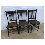(3) Pressed Back Chairs