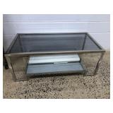 Chrome Plated Glass Top Coffee Table