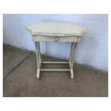 Painted Single Drawer Spindle Stand