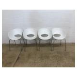 (4) Mid Century Style Molded Plastic Chairs