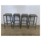 (4) Metal Bar Stools