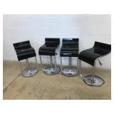 (4) Mid Century Adjustable Bar Stools
