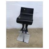 Mid century Chrome Base Bent Wood Stool