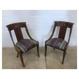 (2) Upholstered Bentwood Dining Chairs