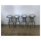 (4) Metal Bar Stools