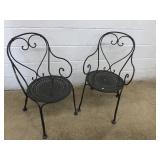 (2) Contemporary Metal Patio Chairs