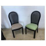 (2) Upholstered Painted Chairs