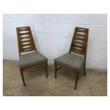 (2) Mid Century Upholstered Chairs