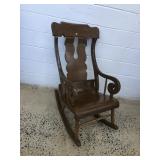 Antique Plank Seat Rocker