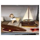 Vintage Wooden Pond Boats