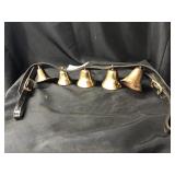 Set of Contemporary Brass Collar Cow Bells