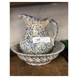 Contemporary Pitcher and Bowl Set