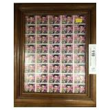 Uncut Sheet 29 cent Elvis Stamp, Framed