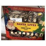 Vintage Christmas Tree Santa LIghts